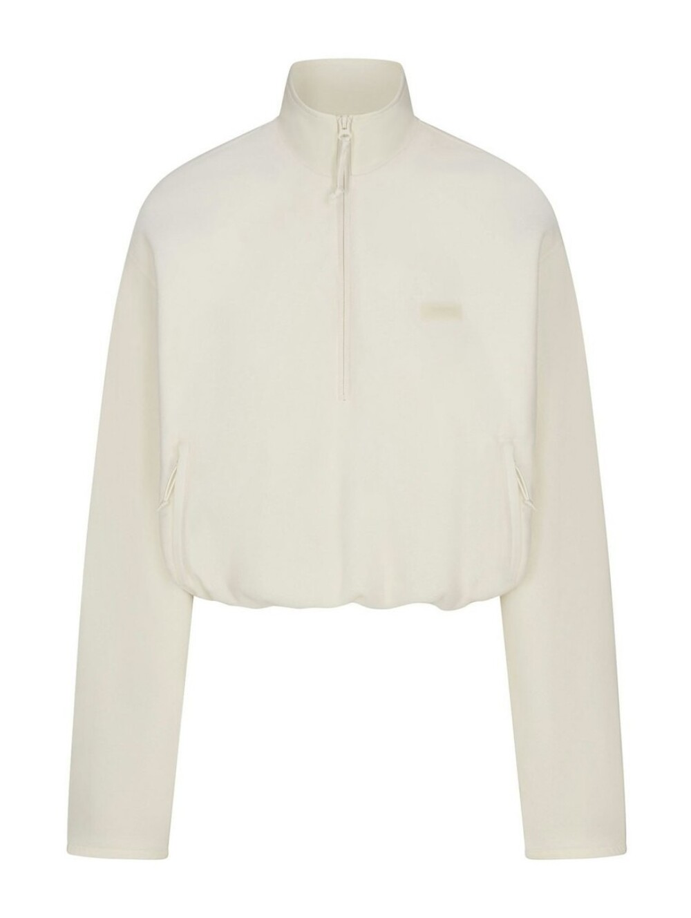SKIMS Teddy Half Zip Pullover Sweater Ecru Cream Size Small